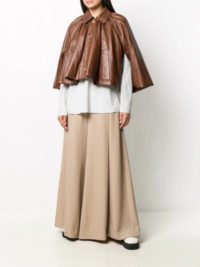 NINA RICCI gathered cropped poncho outlook