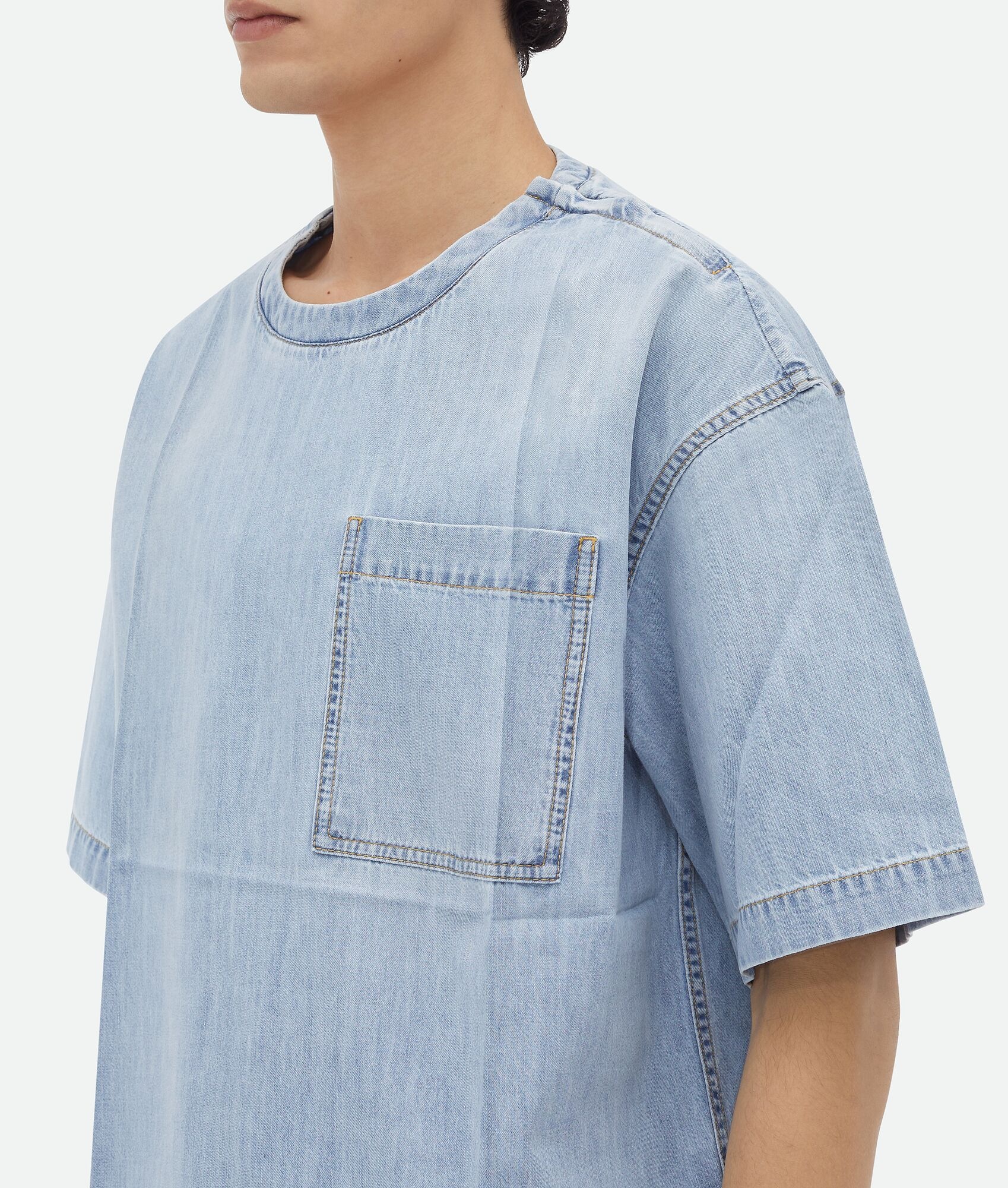 Light Bleached Denim T-Shirt - 5