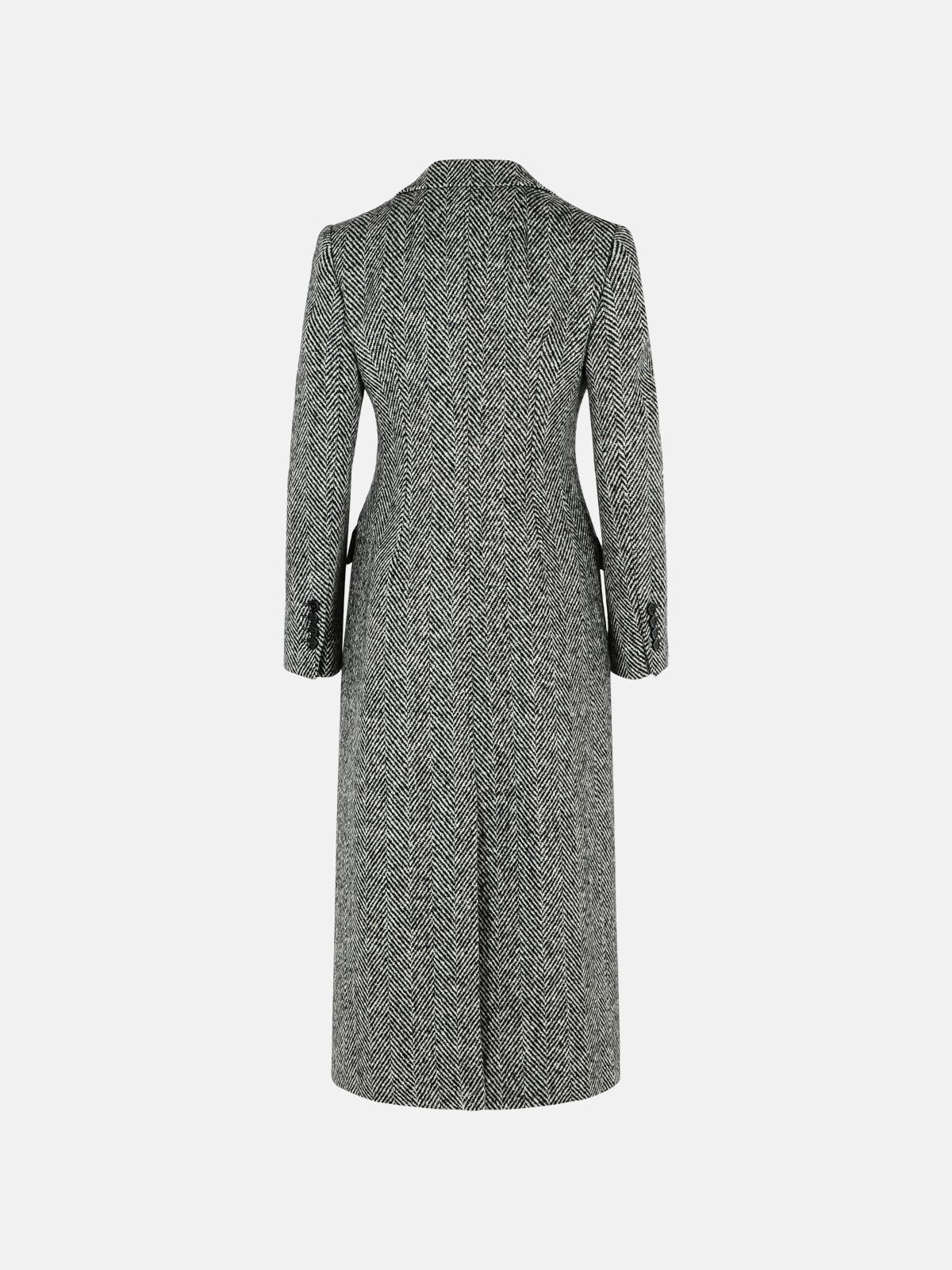 TWO-TONE VIRGIN WOOL COAT - 3