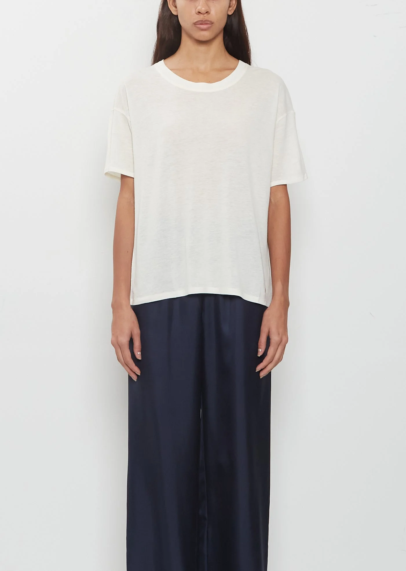 Ezra Classic Fit T-Shirt — Ivory - 1