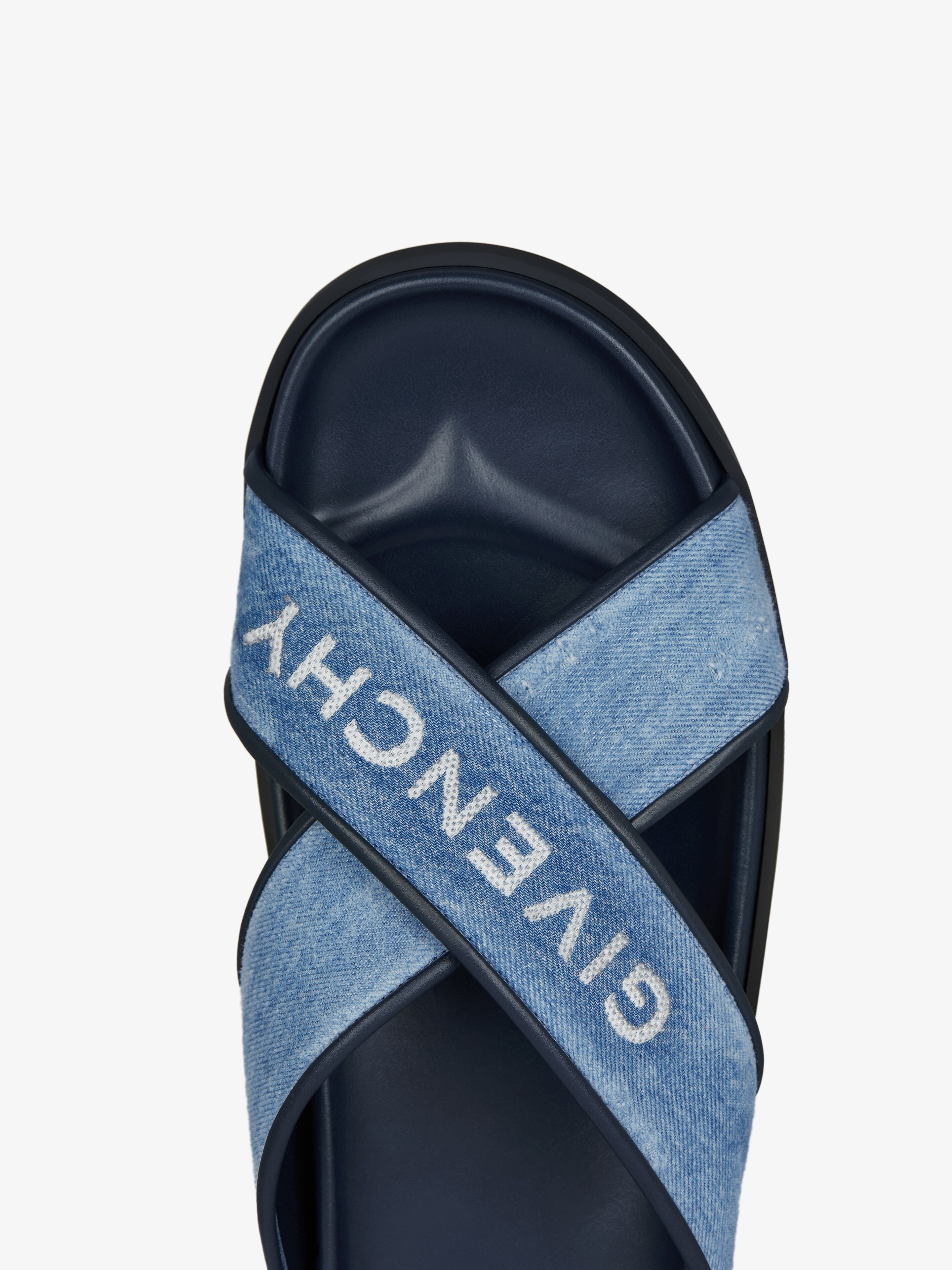 G PLAGE FLAT SANDALS IN DENIM - 6