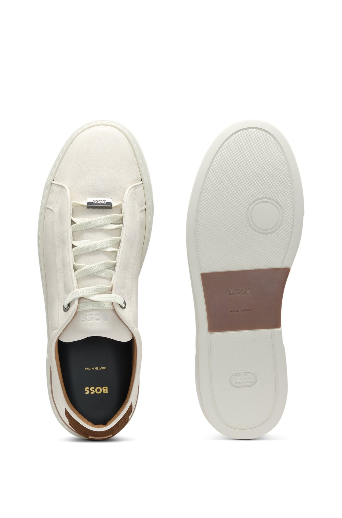 GARY LEATHER TRAINERS WITH SUEDE BACKTAB - 4