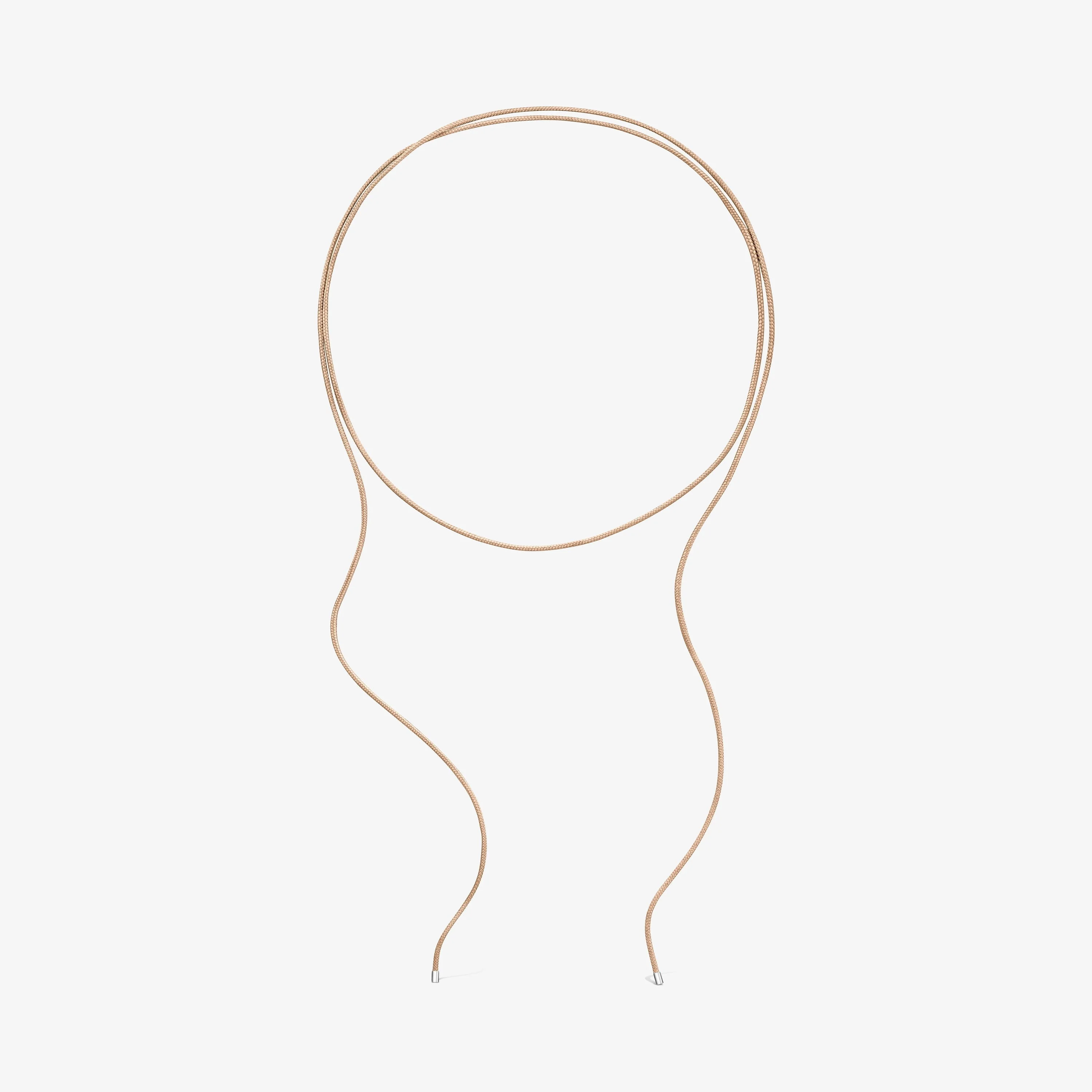 Long silver and brown cord Necklace TOUS Basics - 1
