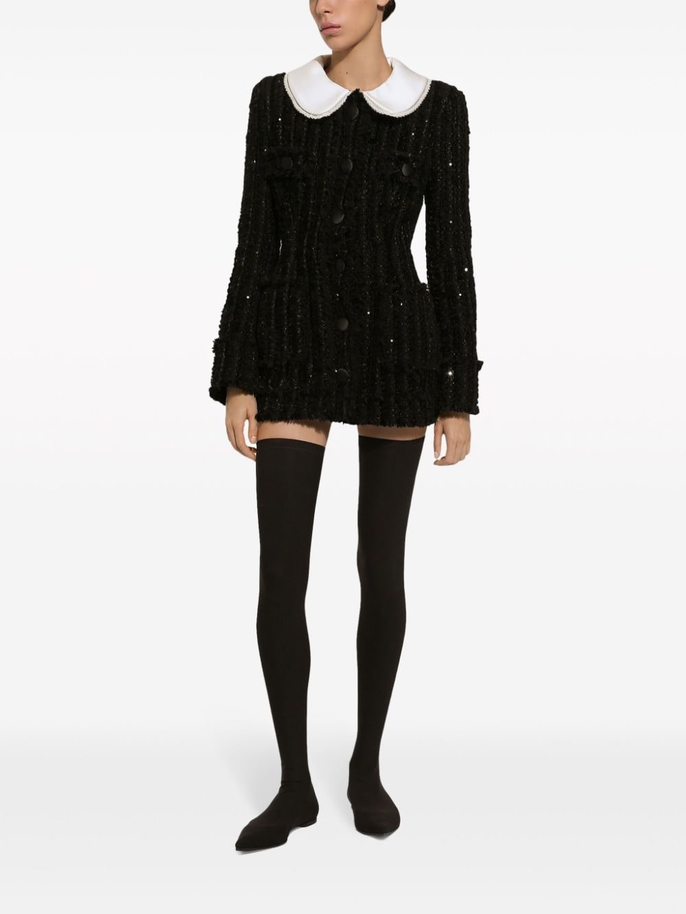 sequinned tweed jacket - 2
