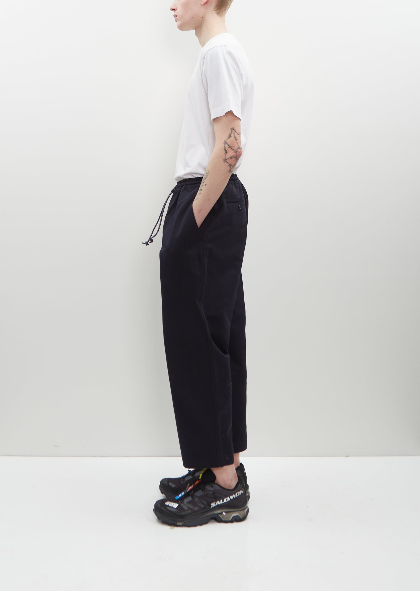 Cotton Linen Twill Pant — Navy - 3