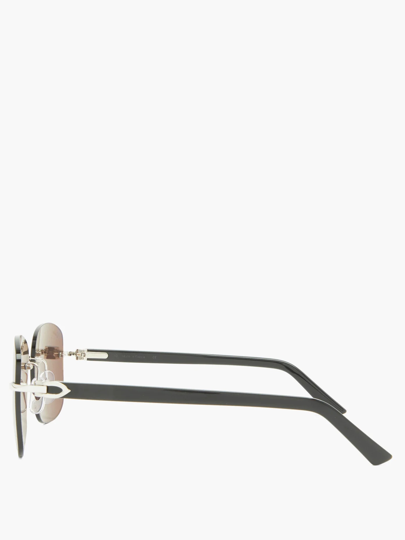 C Décor rimless square acetate sunglasses - 3