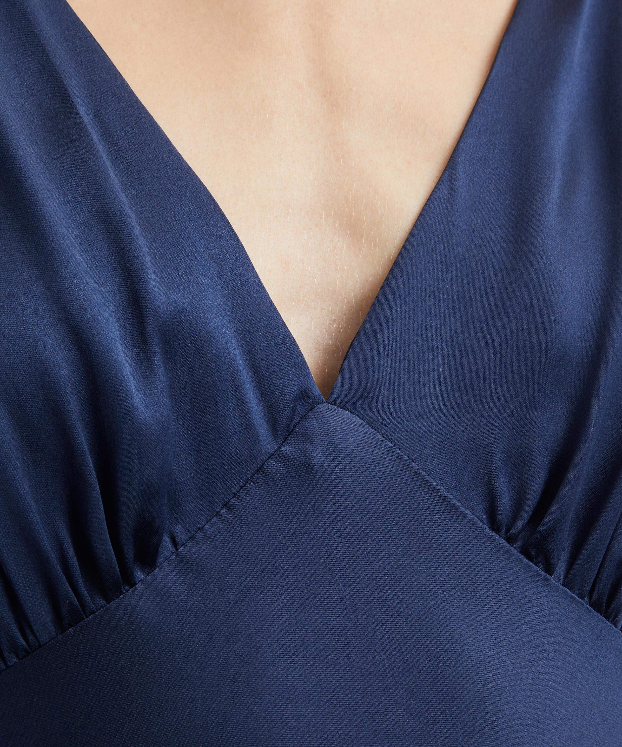 Pernille Navy Silk Maxi Dress - 5
