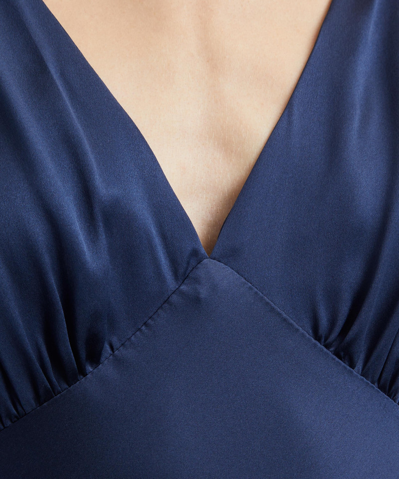 Pernille Navy Silk Maxi Dress 5