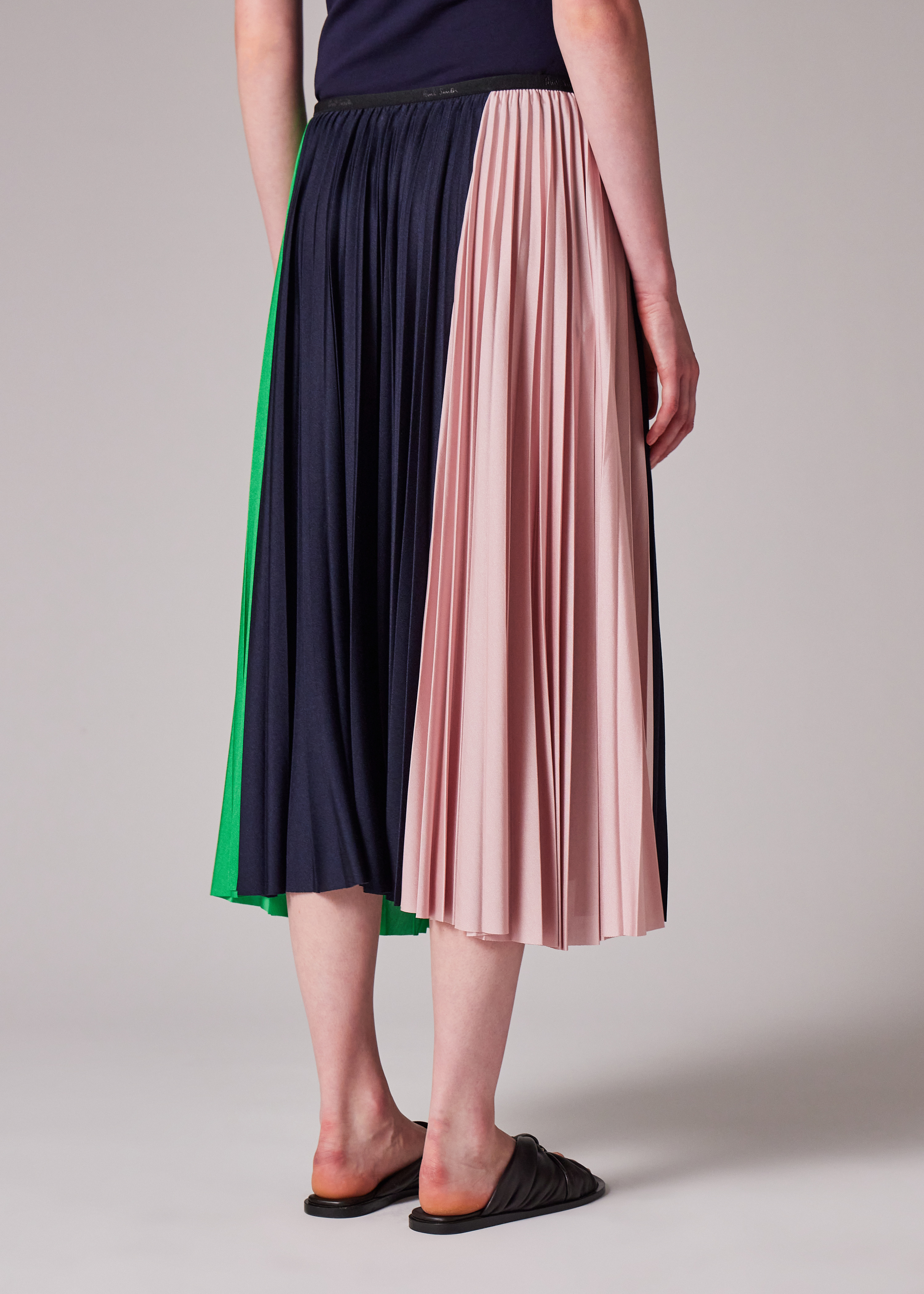 Women's Pleated 'Block Stripe' Skirt - 7