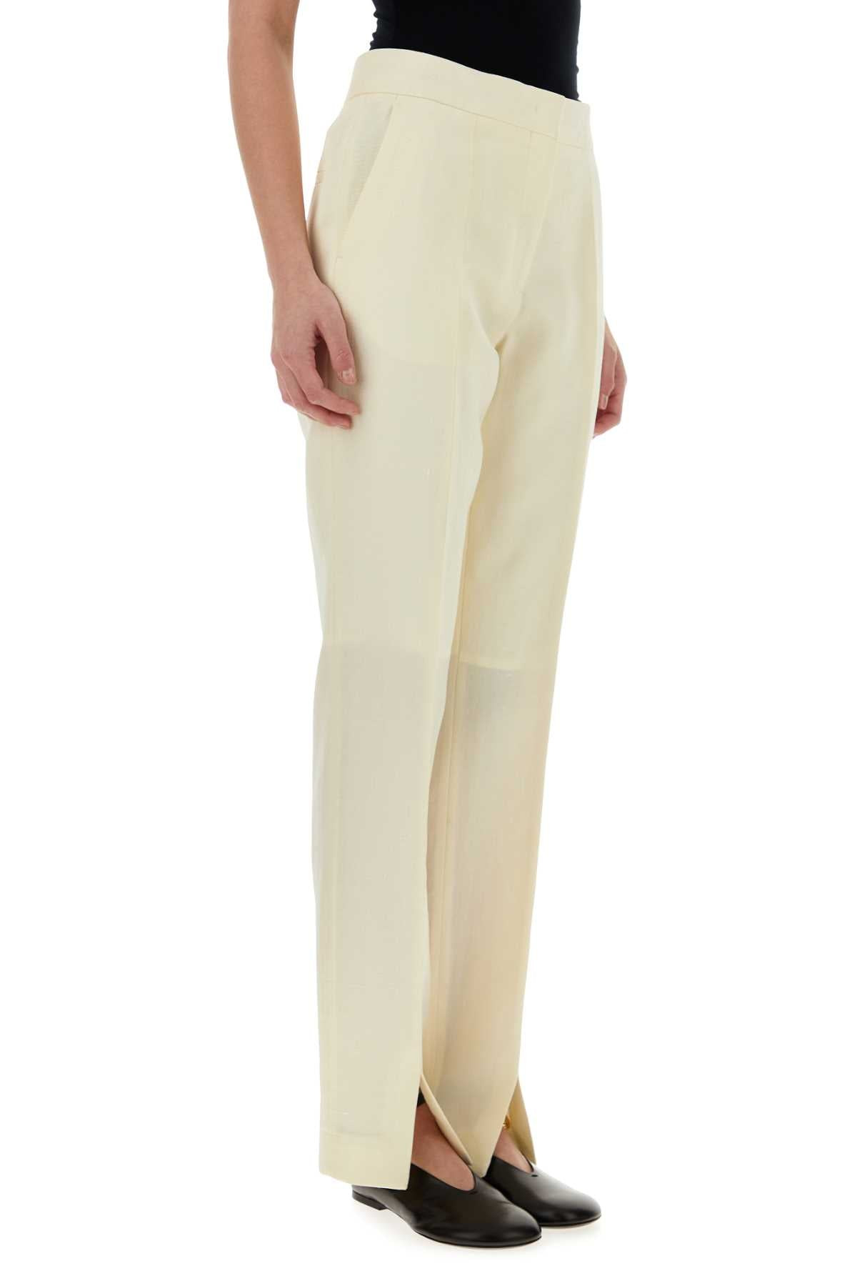 Jil Sander Women Ivory Viscose Blend Pant - 3