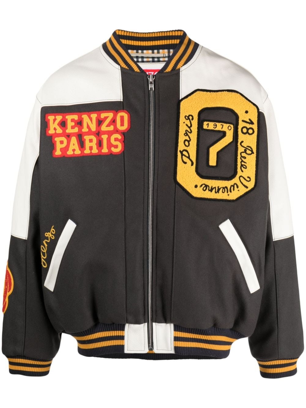 Kenzo Tiger Academy logo-appliquÃ© bomber jacket - 1