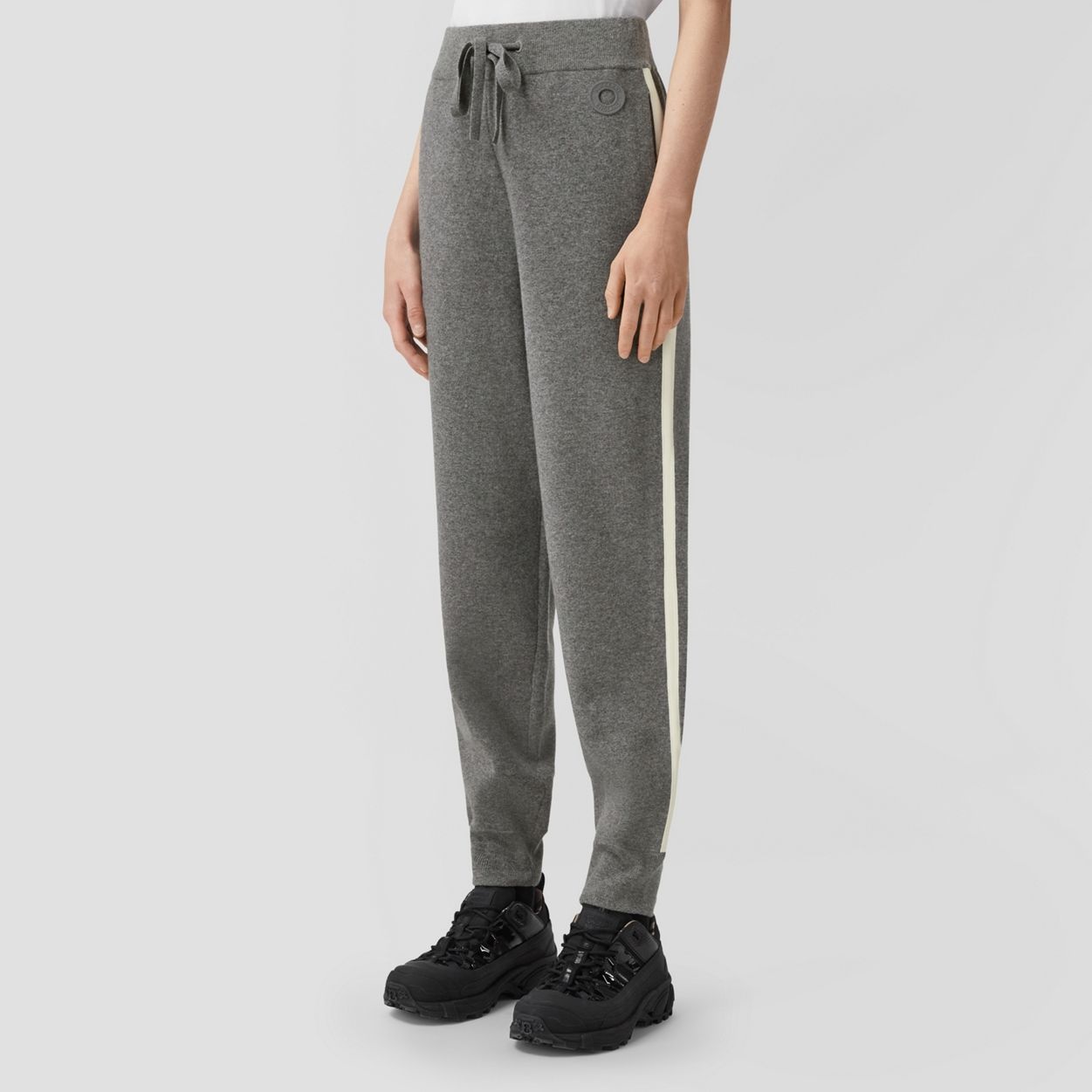 Logo Graphic Wool Cashmere Blend Jogging Pants - 6