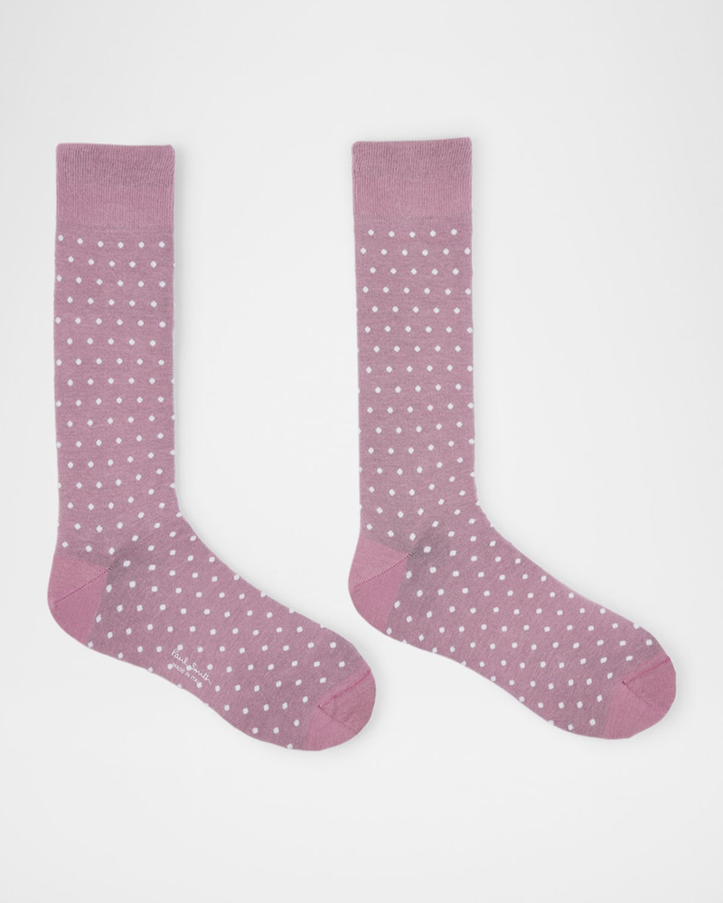Paul Smith Men's Jeremy Polka Dot Crew Socks outlook