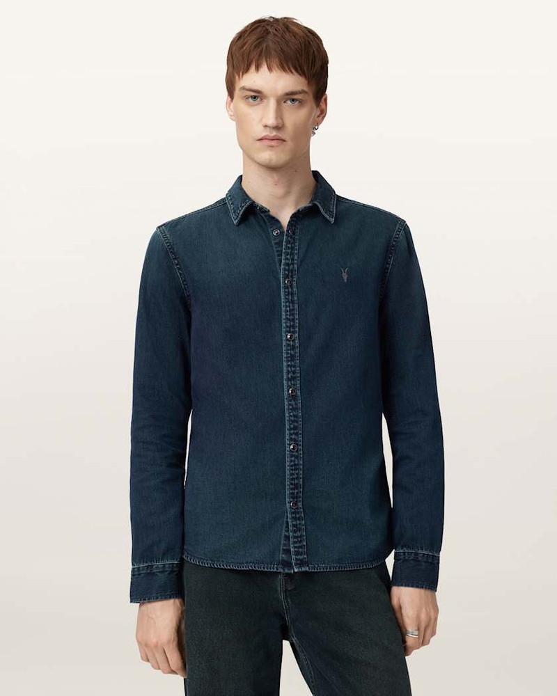 ALLSAINTS GLEASON RAMSKULL DENIM SHIRT outlook