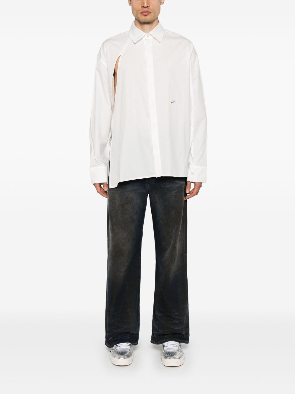 logo-embroidered shirt - 2