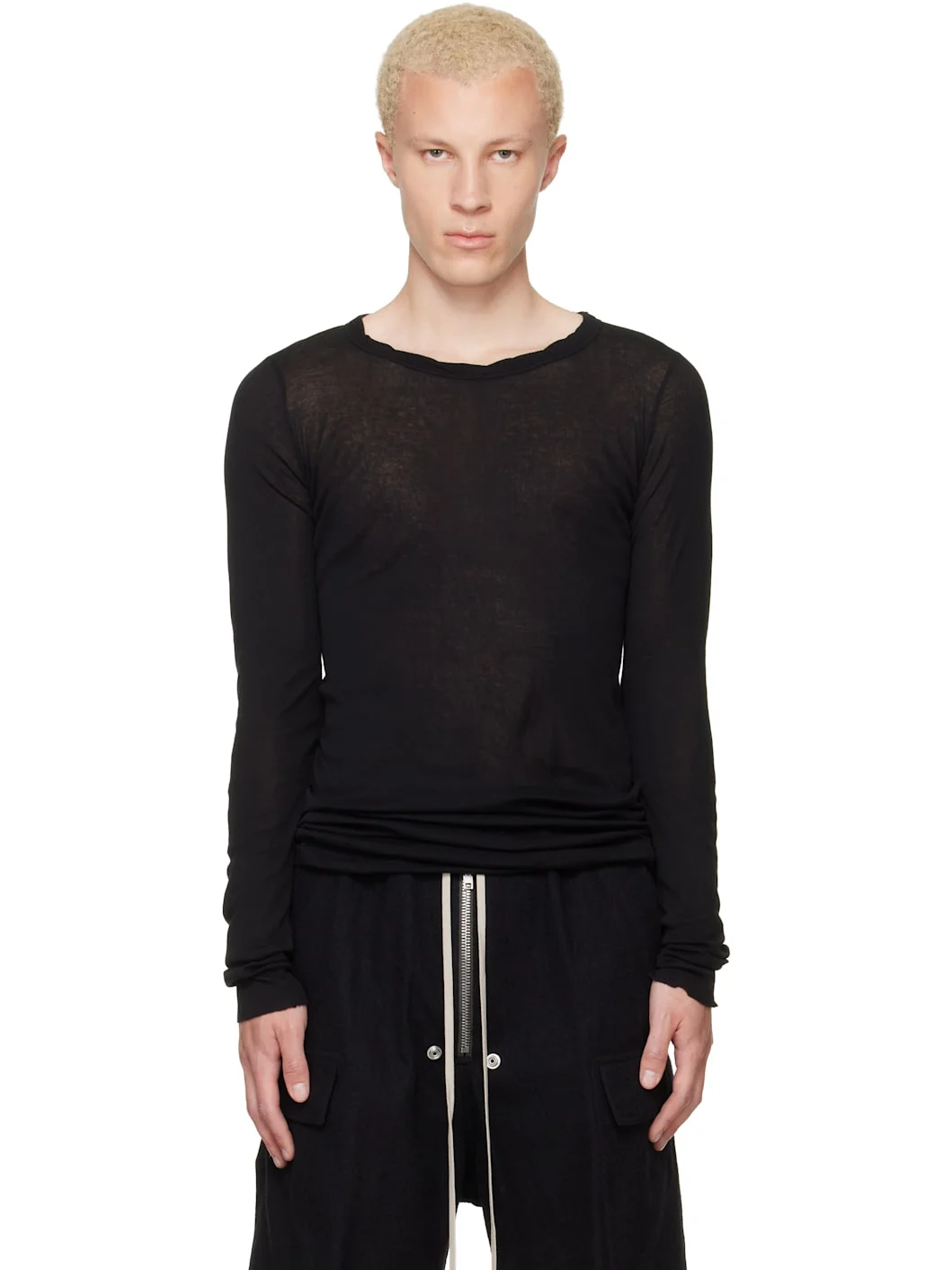 Black Tower Rib LS T-shirt - 1