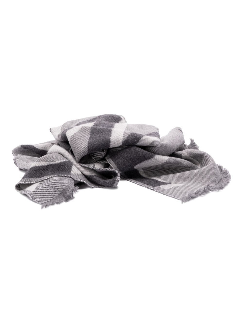 Loewe logo fringed scarf outlook