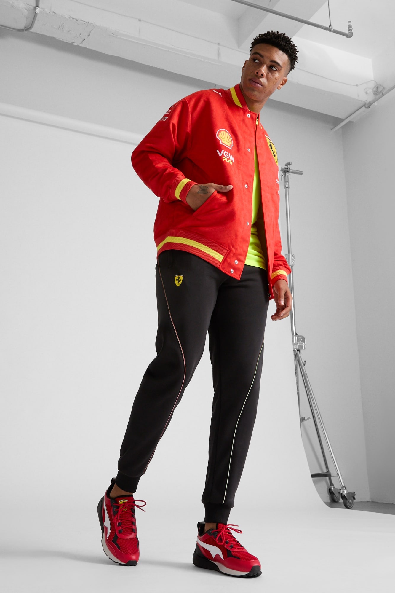 Scuderia Ferrari Team Men's Varsity Jacket - 6