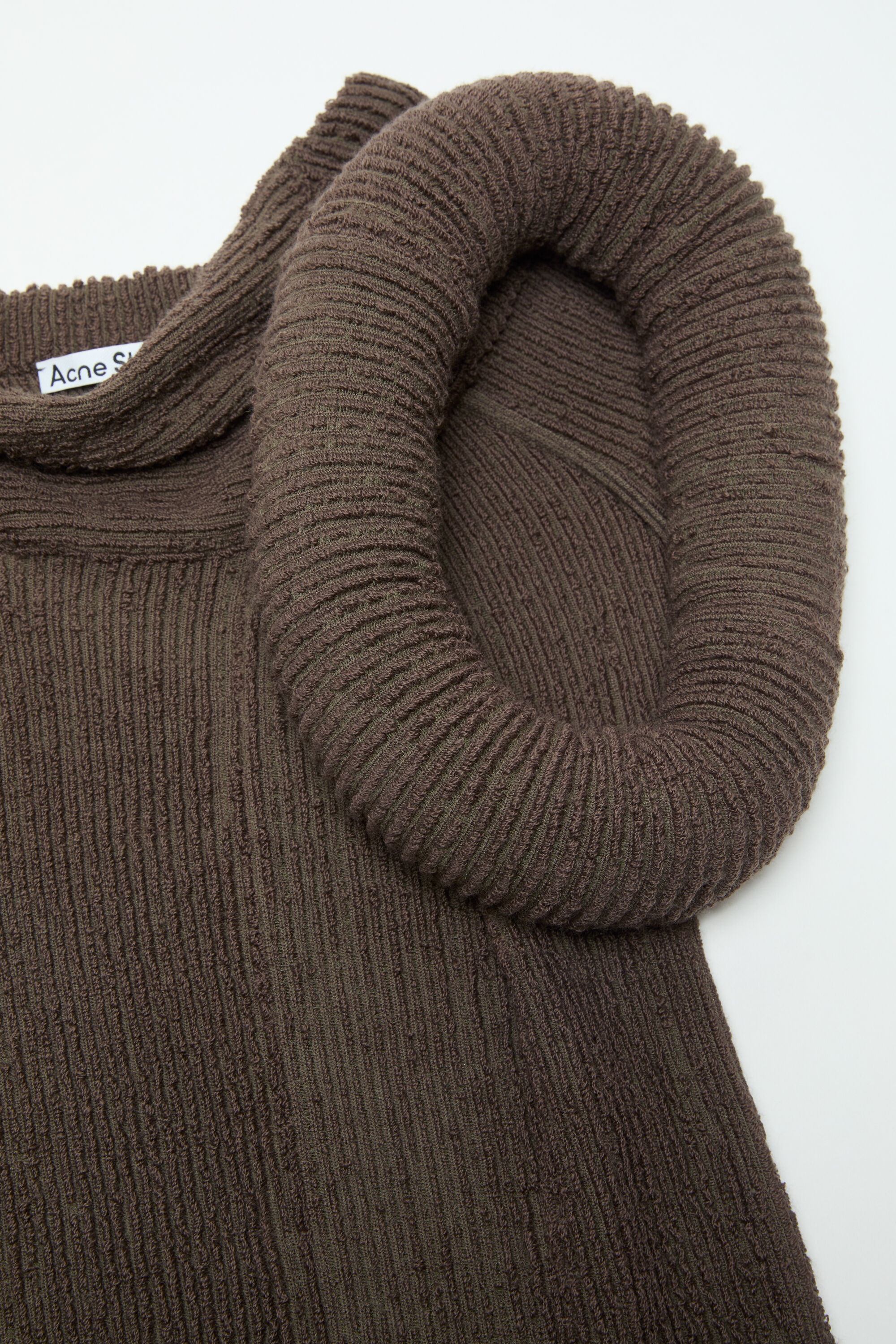 Asymmetric knit dress - Taupe grey - 6