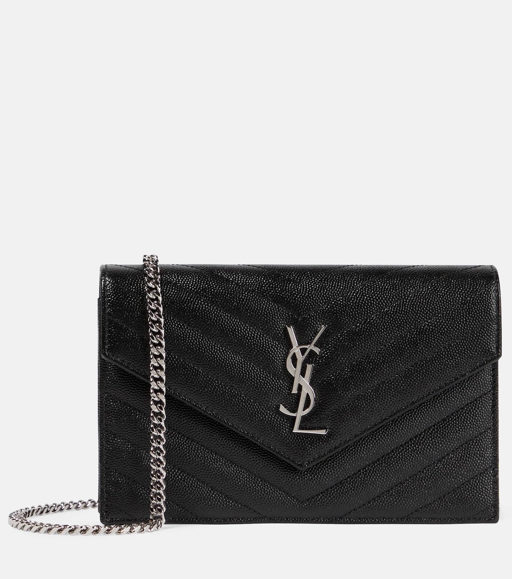 Cassandre matelassé envelope leather wallet on chain - 1