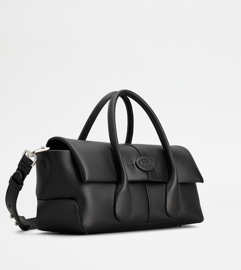 TOD'S DI BAG REVERSE FLAP IN LEATHER SMALL - BLACK 5