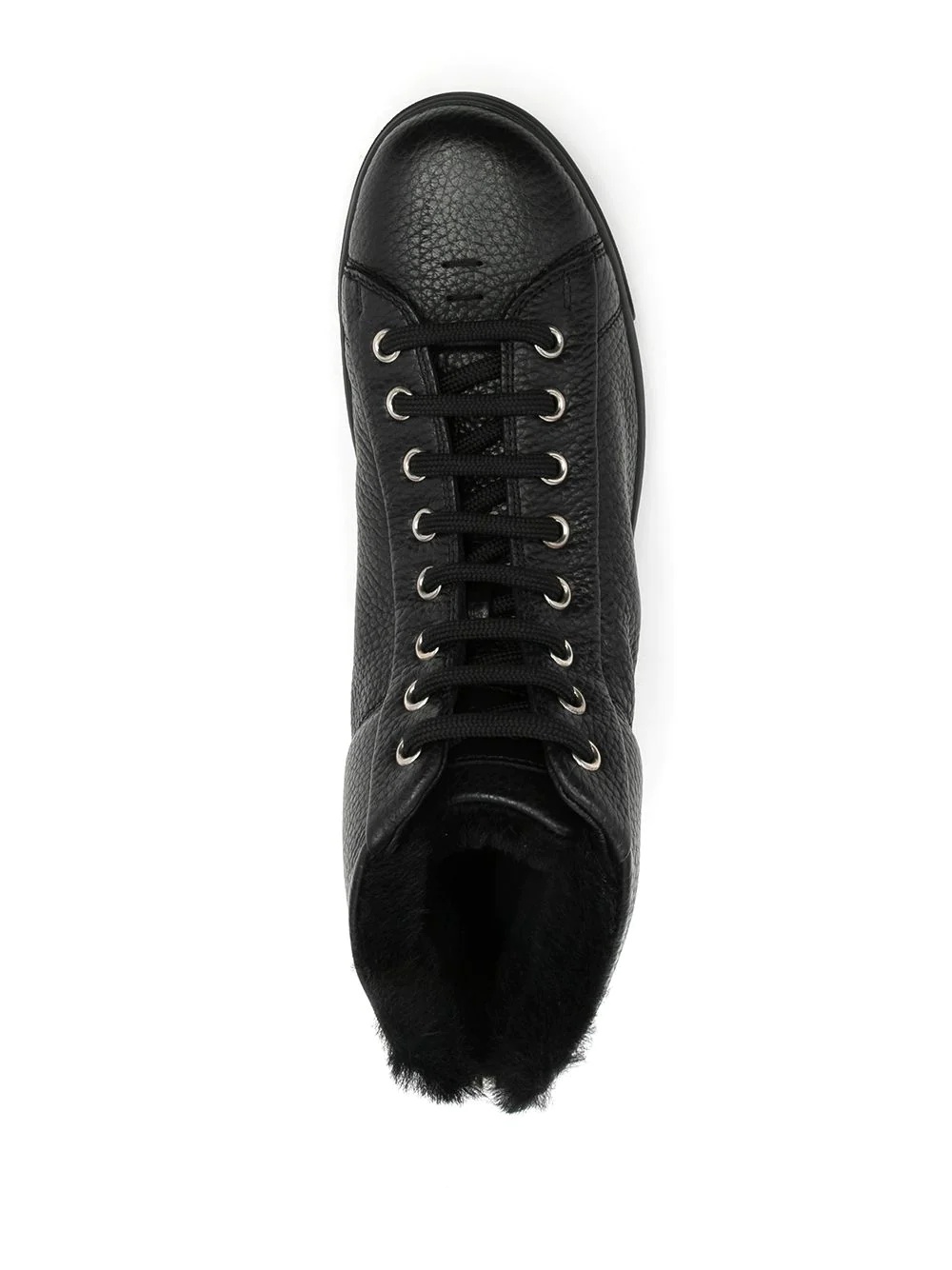 pebbled high-top sneakers - 4