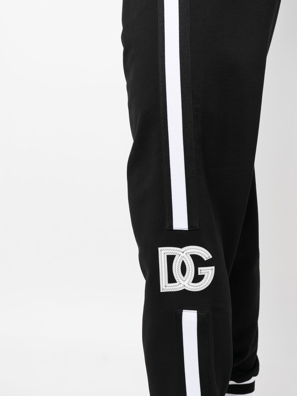 logo-patch side-stripe sweatpants - 5