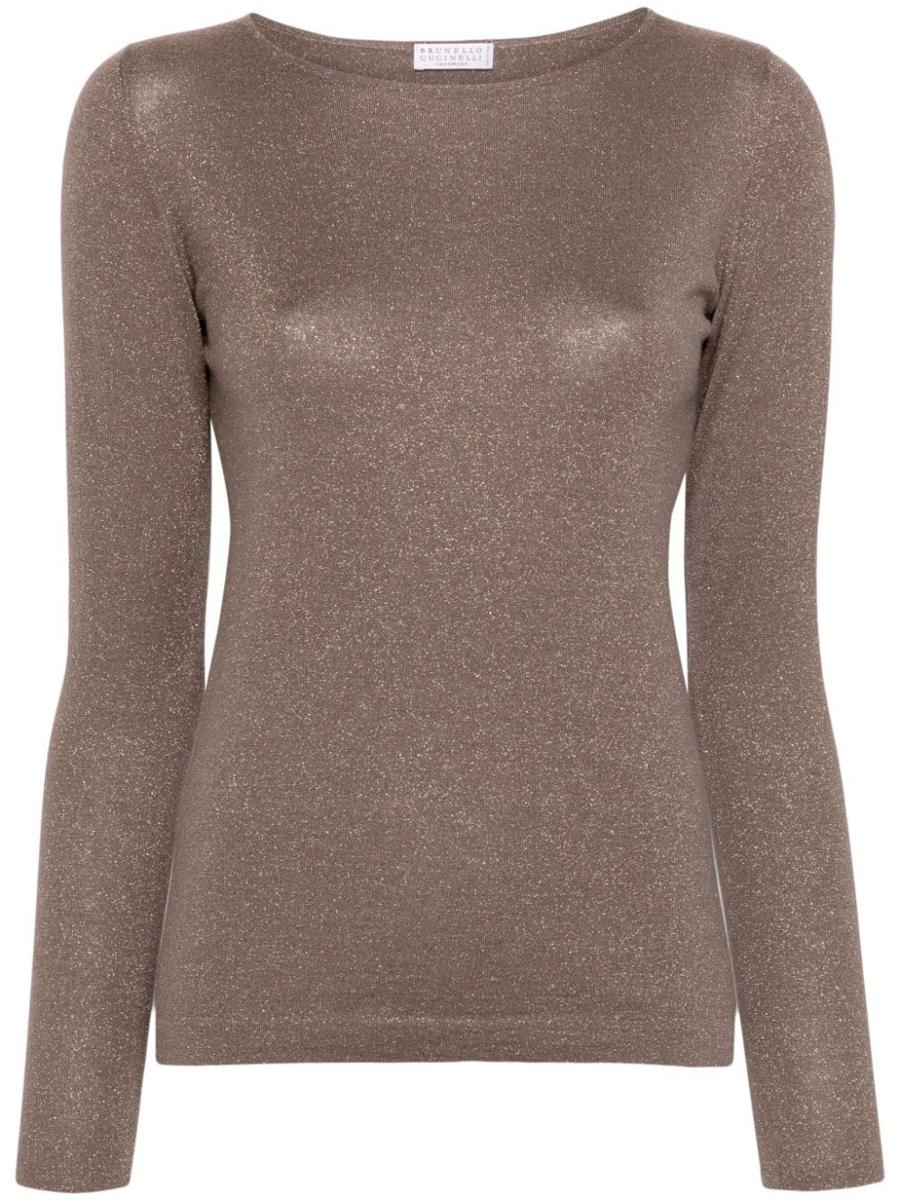 Brunello Cucinelli Cashmere And Silk Blend Boatneck Sweater - 1