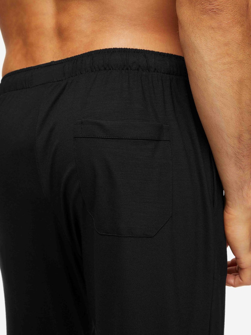 Men's Lounge Trousers Basel Micro Modal Stretch Black - 6