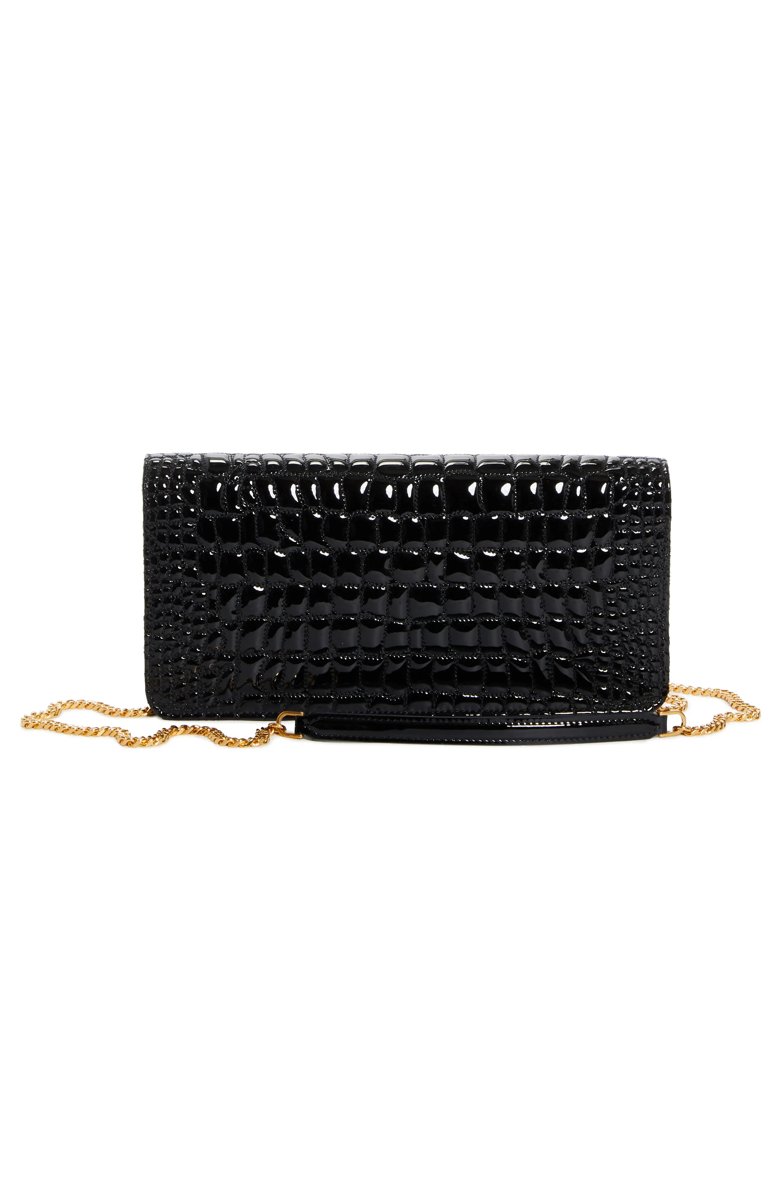 Small Whitney Croc Embossed Patent Leather Shoulder Bag - 4