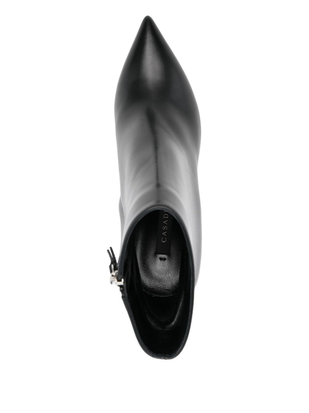 metallic-heel pointed-toe boots - 4