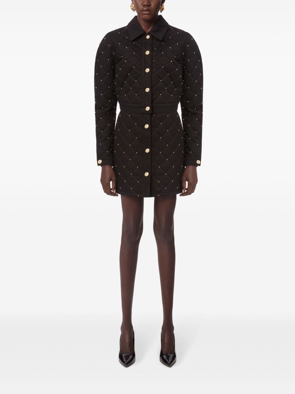 studded quilted jacket - 2