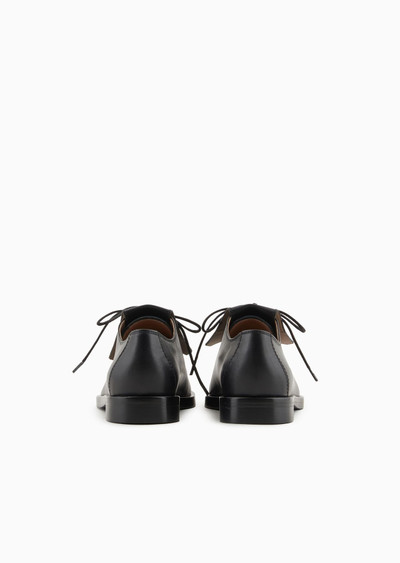 EMPORIO ARMANI Leather lace-ups with fringes outlook