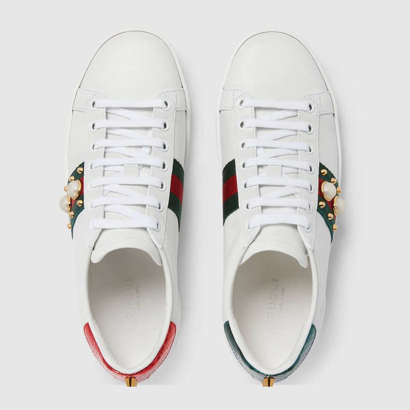 GUCCI Women's Ace studded leather sneaker outlook