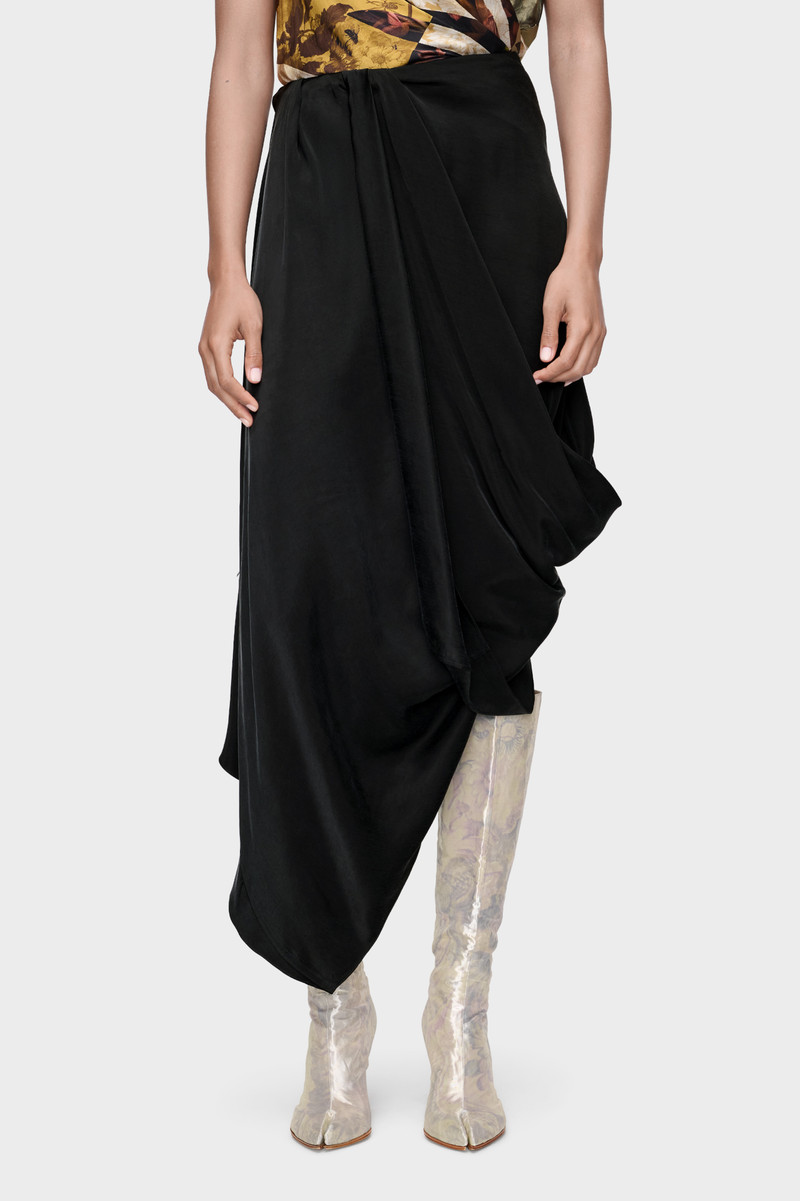 Maison Margiela Draped Midi Skirt outlook