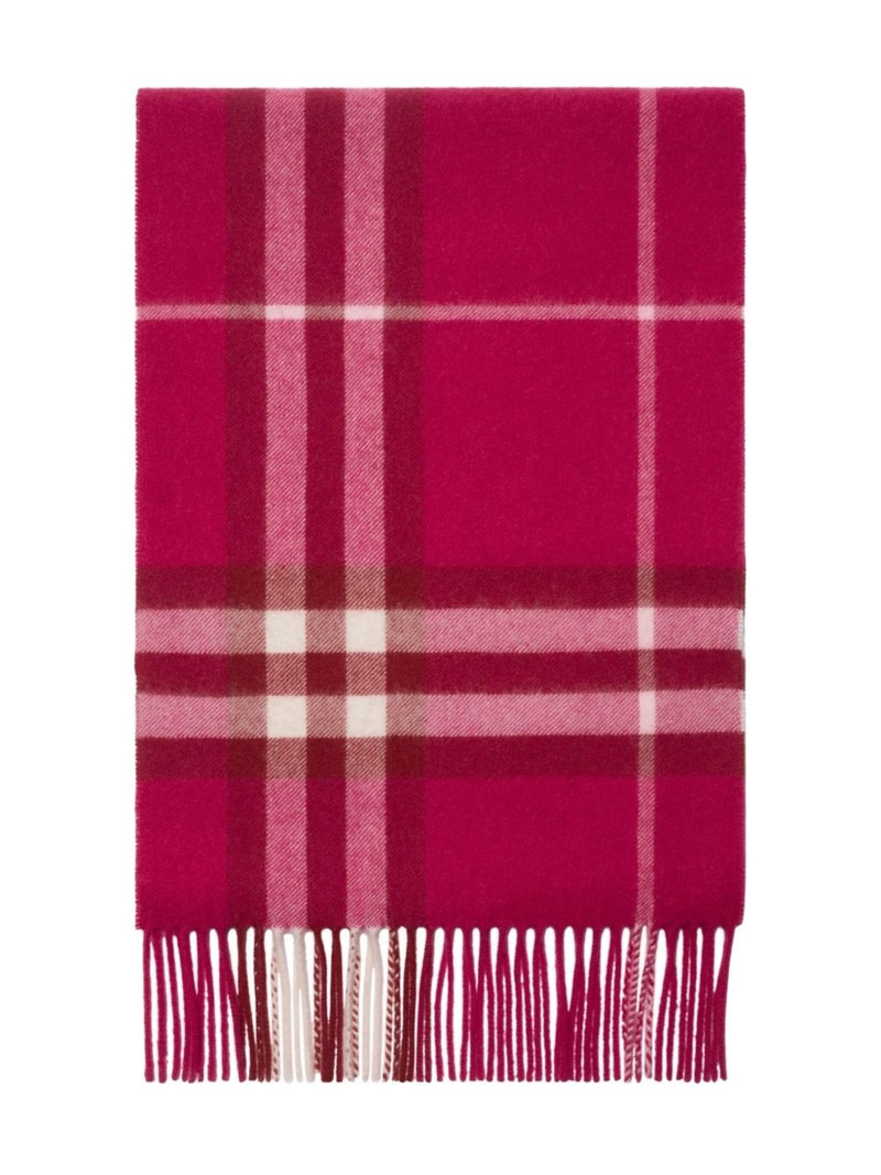 Burberry checked cashmere scarf outlook