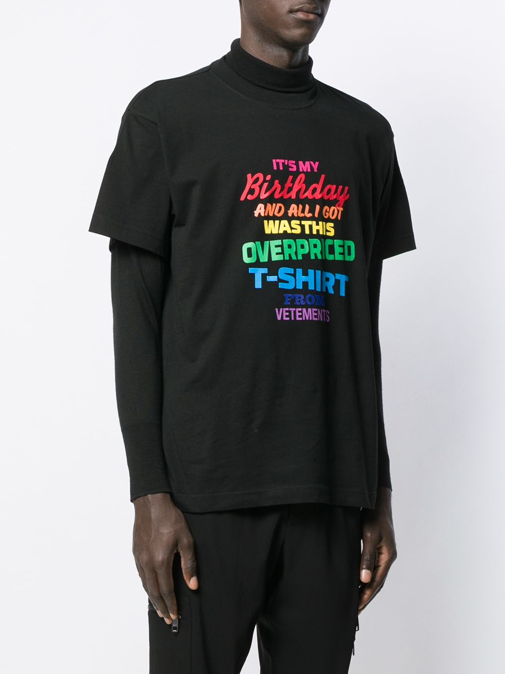 rainbow slogan T-shirt - 3