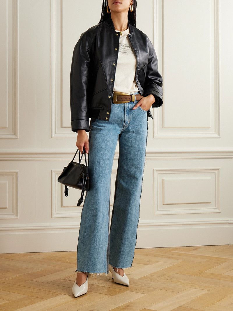 SLVRLAKE Re-work Grace Paneled High-rise Wide-leg Jeans outlook