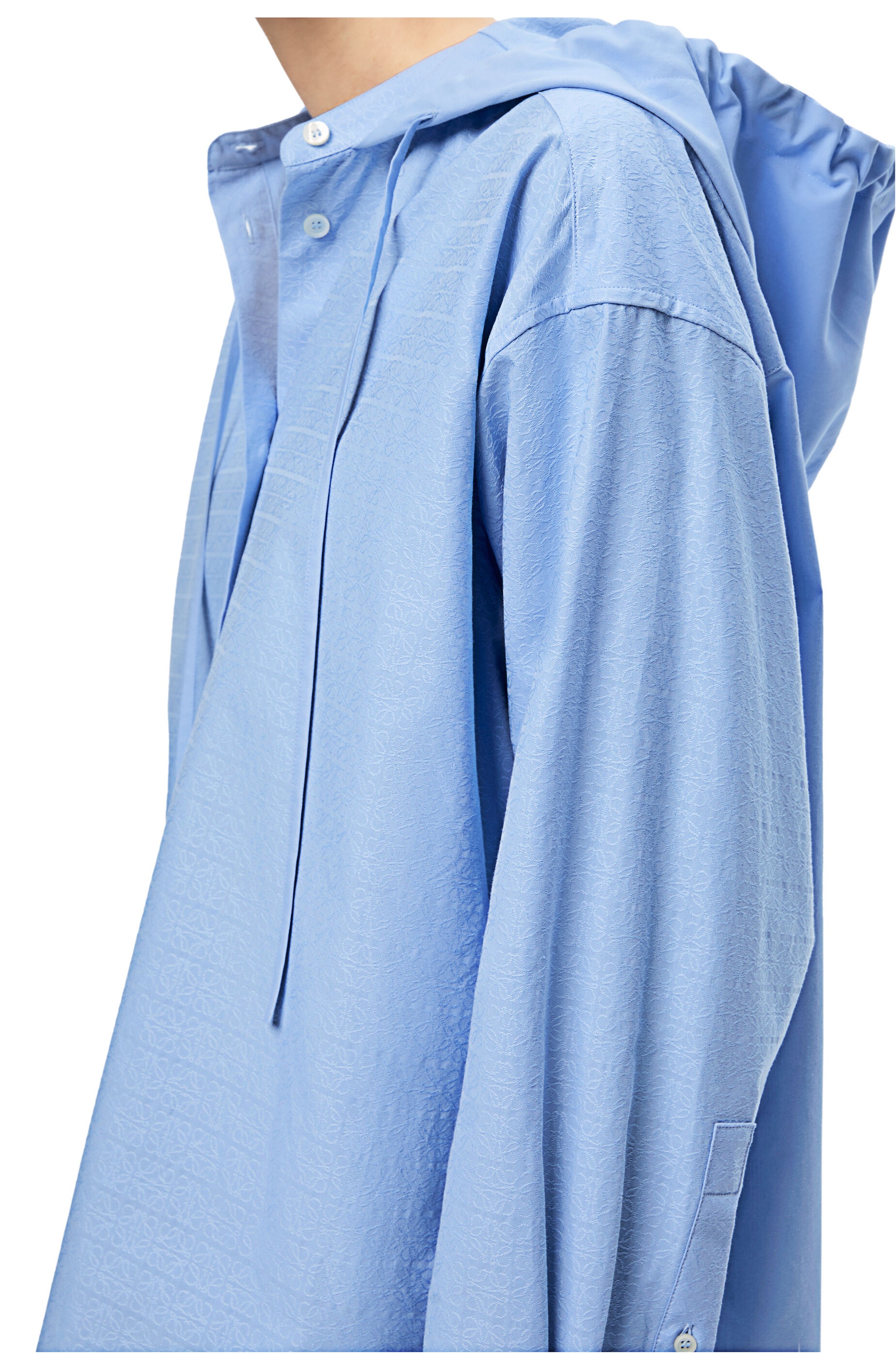 Anagram jacquard hooded shirt in cotton - 4