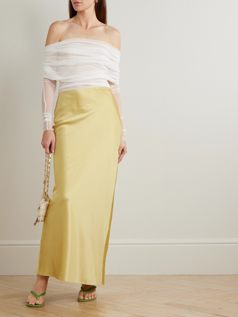 Cult Gaia Chantel Silk-blend Satin Maxi Skirt outlook