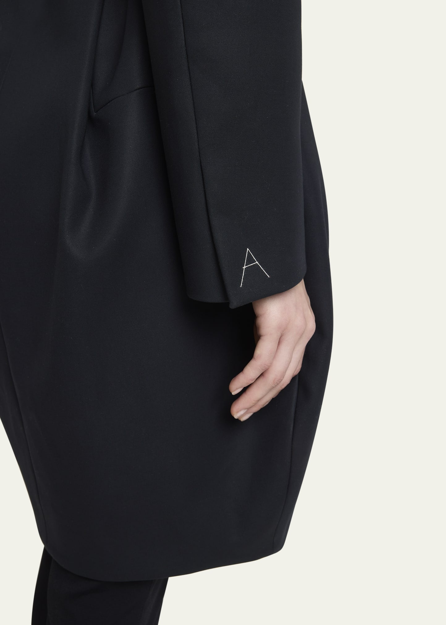 Double-Breasted Tailored Cropped Coat - 5
