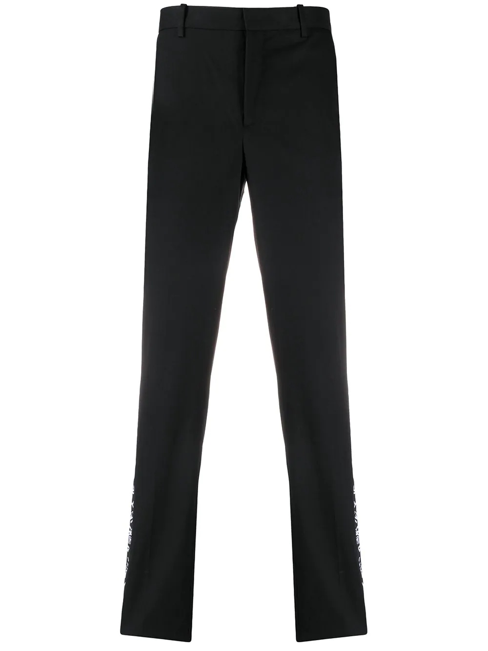 side stripe straight-leg trousers - 1