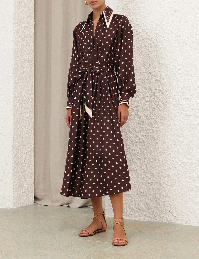 DOT TUCK MIDI DRESS 3