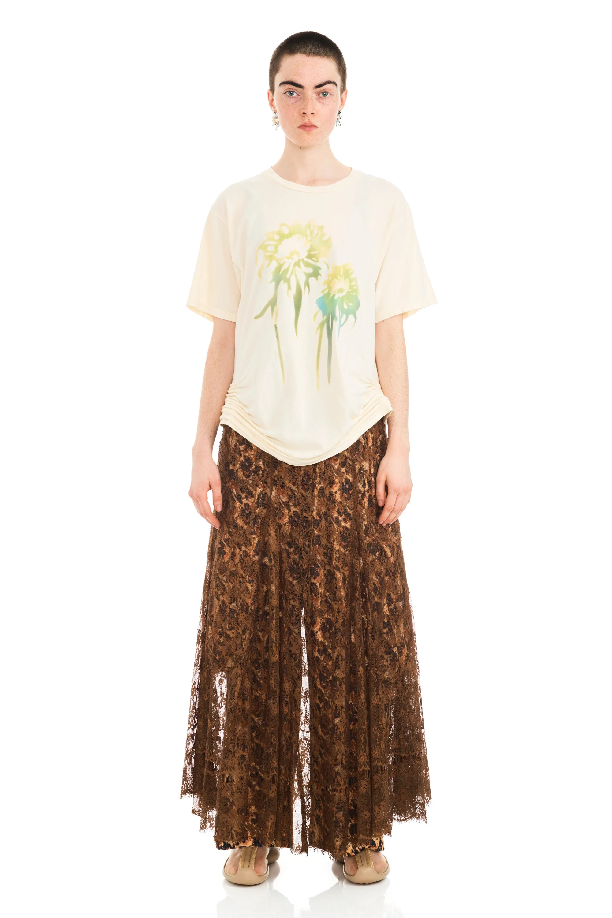 BUTTER FADED FLOWER KATINA TEE - 1