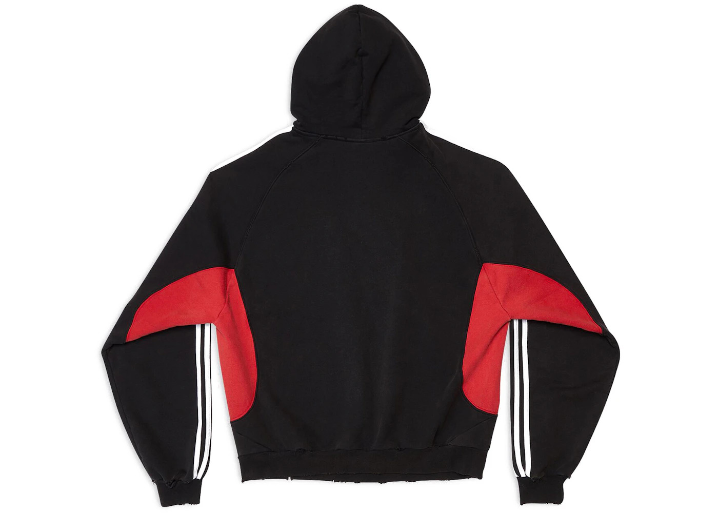 Balenciaga x adidas Women's Small Fit Hoodie Black Red - 2