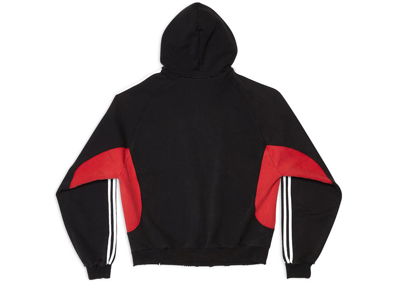 BALENCIAGA Balenciaga x adidas Women's Small Fit Hoodie Black Red outlook