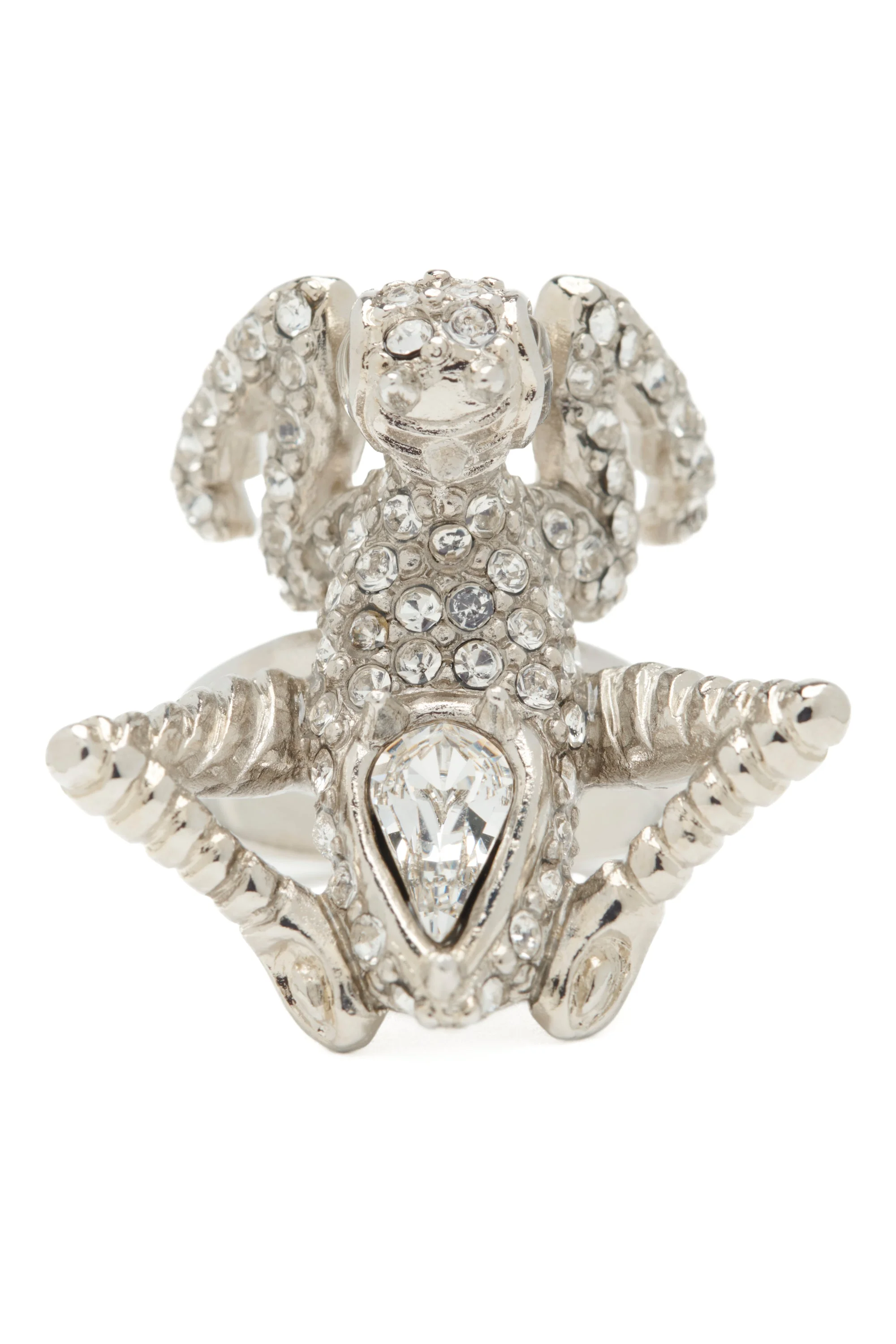 SILVER CLEAR MANTIS RING - 1
