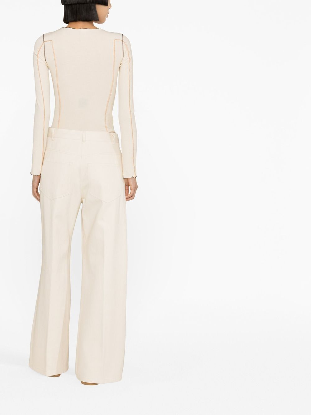 drawstring wide-leg trousers - 3