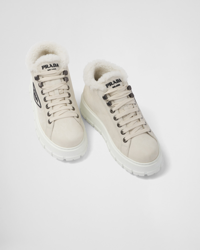 Suede lace-up booties 4