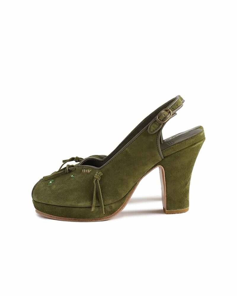 PIKANI HEEL SANDAL-FOLK W OLIVE - 1